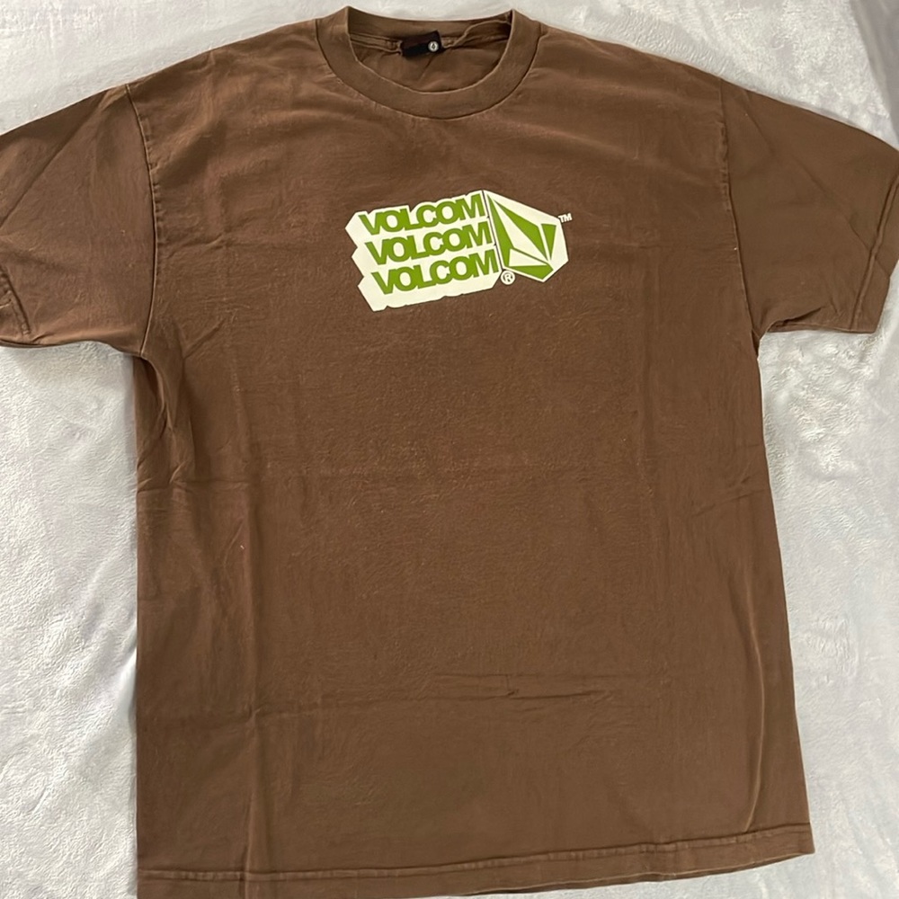 Vintage 90s volcom t shirt size large brown